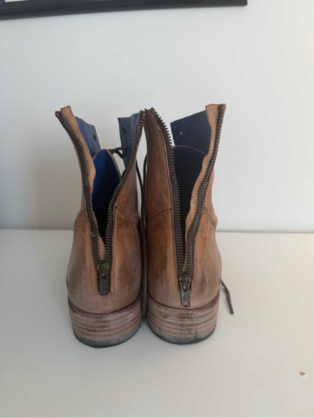 BED|STU Men’s Tan Protege Leather Boots size 10 - Picture 4 of 7